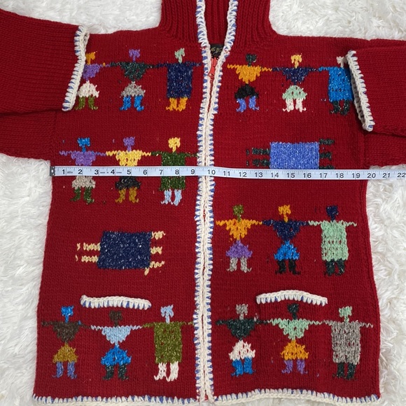NWT Invisible World Cardigan- Juneau Alaska Neighbors. 100% Wool Size M - Picture 11 of 12